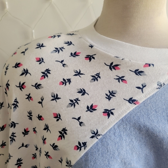 Vintage Pullover Top • 80s Sportswear • Floral • Teddi of CA • Medium - Picture 3 of 5